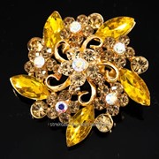 Брошь ''Веночек из цветных камней'', (4,5 см) 222121(22) фото
