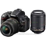 Зеркальный фотоаппарат Nikon D5200 Kit 18-55VR 55-200VR Black фото
