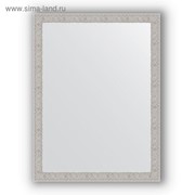 Зеркало в багетной раме - волна алюминий 46 мм, 61 х 81 см, Evoform