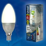 Лампа ALUMINIUM SMILE серия LED-C37-4W/WW/E14/FR ALS01SL фото