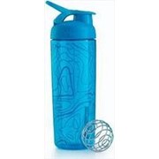 Шейкер Blender Bottle SportMixer Signature Sleek 828 мл. голубой/торо фото