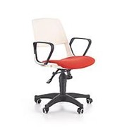 Кресло компьютерное Halmar JUMBO (белый/красный) фотография