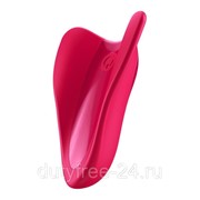 Малиновый унисекс вибратор на палец High Fly фото