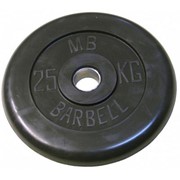 Диск обрезиненный черный MB Barbell d-51mm 25кг фото