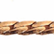 Цепь (цепочка) золотая панцирная одинарная `Овал` (Panzer Single Oval) из золота 585 пробы, серебра 925 пробы, а также серебра с позолотой фото