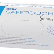 Перчатки одноразовые. Тонкие голубые нитриловые перчатки SafeTouch® Slim Blue Nitrile
