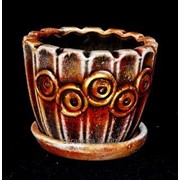 Горшок для цветов из керамики ручной работы “Айстра малая лепка“ фото