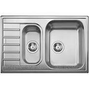 Blanco LIVIT 6 S Compact Кухонная мойка врезная оборачиваемая, расположение крыла возможно слева или справа, нержавеющая сталь “декор“, фотография
