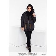 Качественная удлиненная куртка женская черная больших размеров (3 цвета) ЕК/-29503 фото