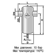 Сепаратор шлама Spirotrap сварка /сталь 37, артикул BE080L (Spirovent)