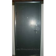 Дверь окрашенная молотковой эмалью c внутренней отделкой винилискожей