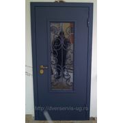Металлические двери со стеклом Краснодар фото