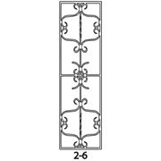 Кованая решетка для двери Вариант 2-6 фото