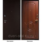 Стальная дверь ЮГ модель “03 Б“ итальянский орех фото