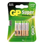Батарейка GP Super AAA/LR03/24A алкалиновая, 4шт/блистер фото