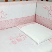 Детский постельный комплект Veres "Happy Banny pink" 6 единиц