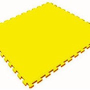 Мягкий пол универсальный, желтый, 100х100см, с 2 кромками (Экополимеры) фото