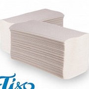 Листовые полотенца (V-сложения) Tiso-V200-1 1-слойные, белые фото