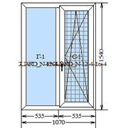 2х створчатое окно пвх VEKA 107х154