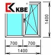 Пластиковое окно КБЕ Объект 3х-камерный двустворчатое 5990 руб. фотография