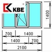 Пластиковое окно КБЕ Объект 3х-камерный трехстворчатое 8550 руб.