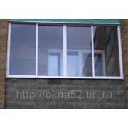 Пластиковые окна NOVOTEX 70мм (на лоджию) кирпичный дом фотография