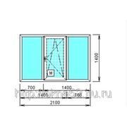 Пластиковые окна REHAU 58мм (трехстворчетое) кирпичный дом фотография