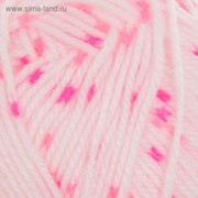 Пряжа “Baby color“ 100% акрил 150м/50гр (5113 бел с розовым) фотография