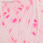 Пряжа “Baby color“ 100% акрил 150м/50гр (5113 бел с розовым) фото