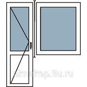 Балконный блок с глухим широким окном фото
