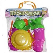 Набор цветной посуды в пакете Поварёшкин АВ09
