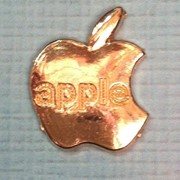 Украшения клеевые металл Apple, 100шт