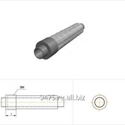 Труба стальная в оцинкованной трубе-оболочке с металлической заглушкой изоляции d=38 мм, L´=150 мм