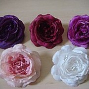 Роза головка 743 Код р743 Роза головка диаметром 12см, цвет: фиолетовая, бордо, сиреневая, салатная, кораловая фото