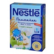 Каша NESTLE мол Помогайка йогуртная 3 злака с грушей и яблоком 200г фото