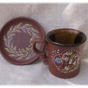 Набор чашка и блюдце керамический