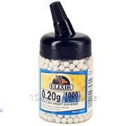 Шары для страйкбола Elixir 0,20г - 1000 шт. в бутылке с подавателем, белые фото