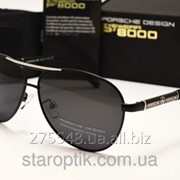 Мужские солнцезащитные очки Porsche Design 8555 цвет черный с серебром фотография