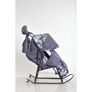Санки-коляска Kristy Luxe Comfort Светло-серый фото