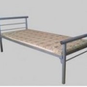 Кровать металлическая одноярусная 100х100мм, Бытовая КМ-2 без матраса. фото