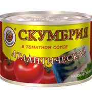 Скумбрия атлантическая в томатном соусе 250 г.