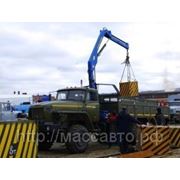 Урал 4320 бортовой с КМУ ИМ-50 за кабиной фотография