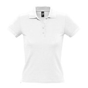 Рубашка поло женская PEOPLE 210 белая, размер L фотография