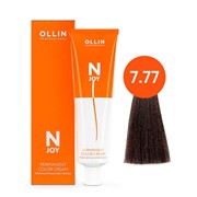 Крем краска для волос OLLIN N-JOY 7/77 русый интенсивно-коричневый, 100 мл фотография
