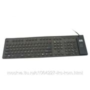 AgeStar AS-HSK810FA Клавиатура combo USB+ PS/2, гибкая, черная, 109 клавиш, ультратонкая