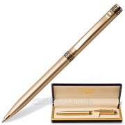 Ручка шариковая Galant GFP021, подарочная, корпус золотистый, золотистые детали, синяя