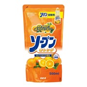 Жидкость для мытья посуды овощей и фруктов Kaneyo “Сладкий апельсин“ з/б 500 мл фото