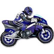 Шар фольгированный Ф Фигура 11 Мотоцикслист синий FM фото