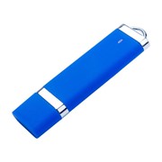 USB-флешка на 8 ГБ с покрытием soft-touch Орландо, синий фотография