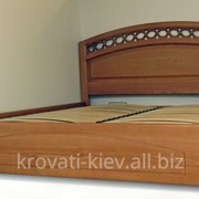 Кровать двуспальная “Екатерина“ из массива ясеня, дуба, ольхи фото